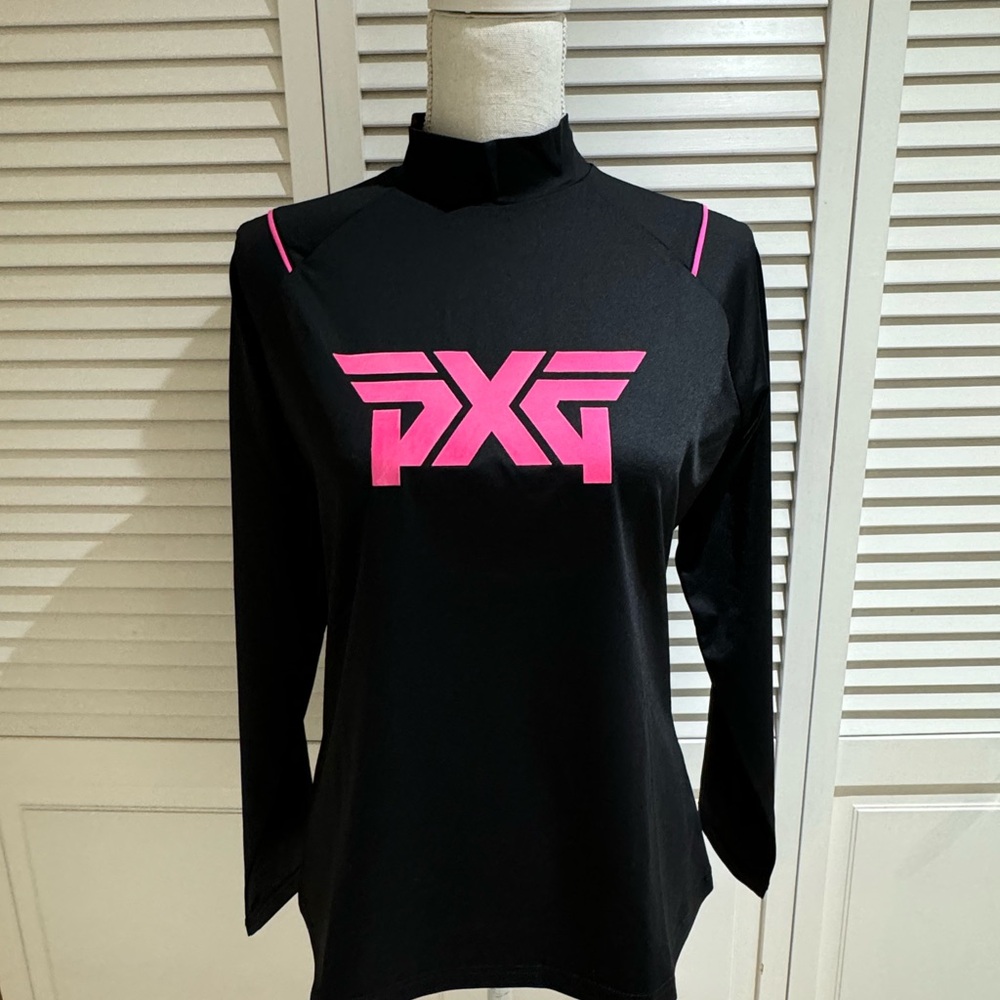 NWT PXG Glimmer Pullover Black and Pink Fitted Graphic